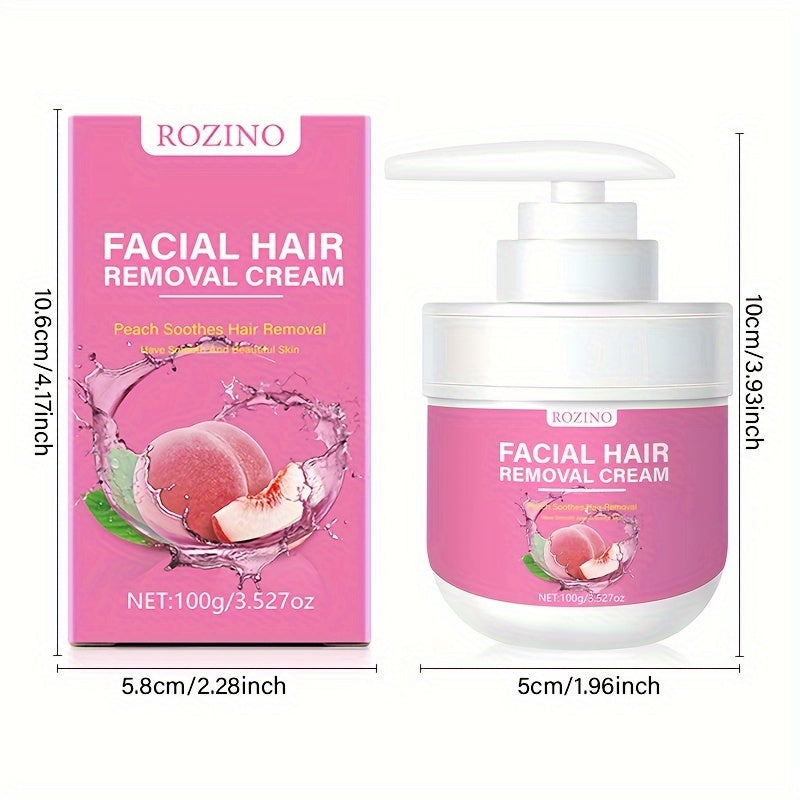 Unisex Hair Removal Cream Peach Scent 100g Gentle Pain-Free Fast-Acting