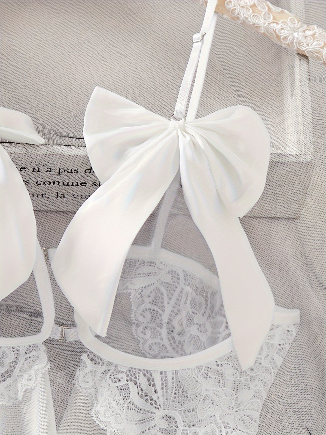 Women's Lace Patchwork Suspender Dress with Adjustable Straps