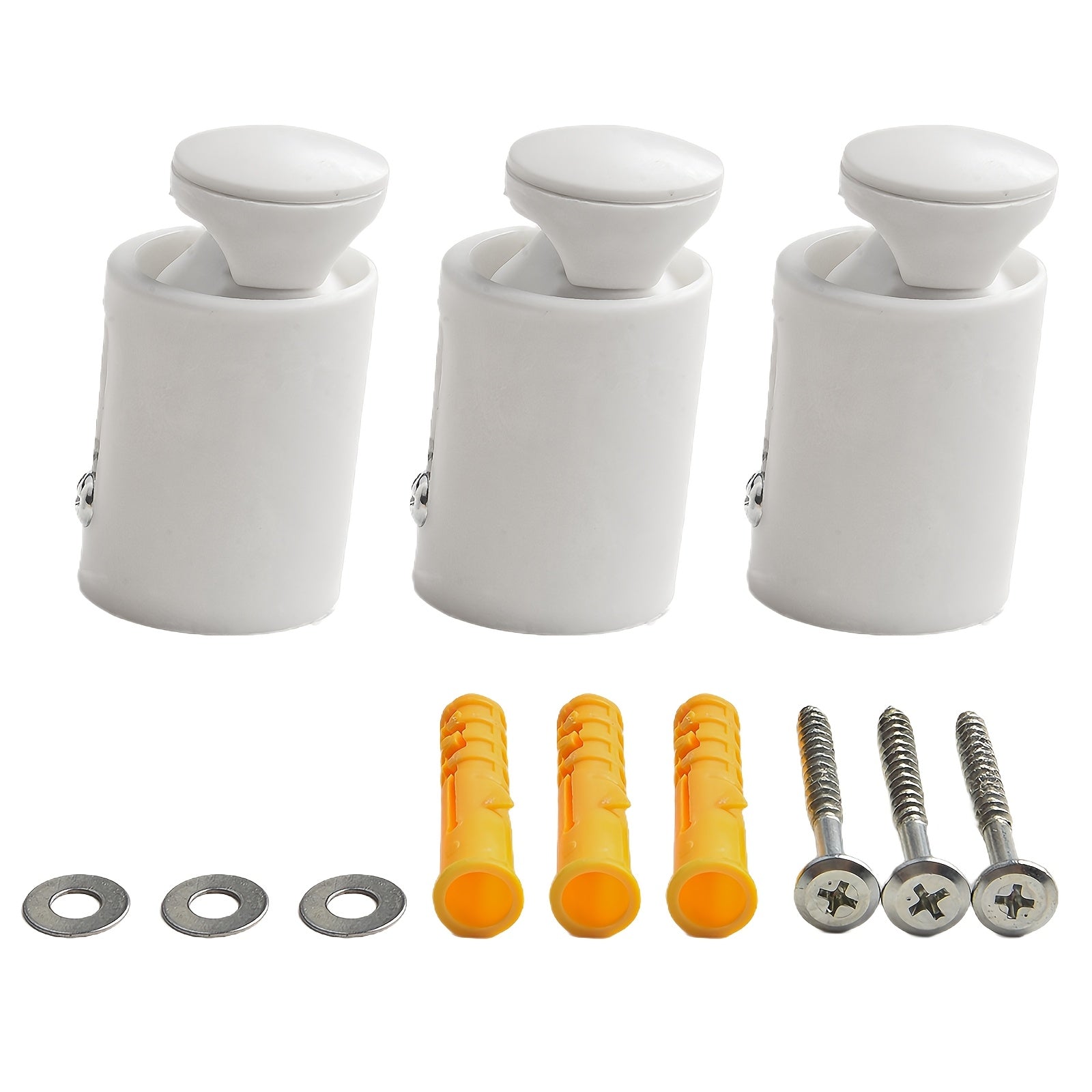 Set of 3 Plastic Radiator Brackets Wall-Mounted Towel Rail Support Non-Electric Heating