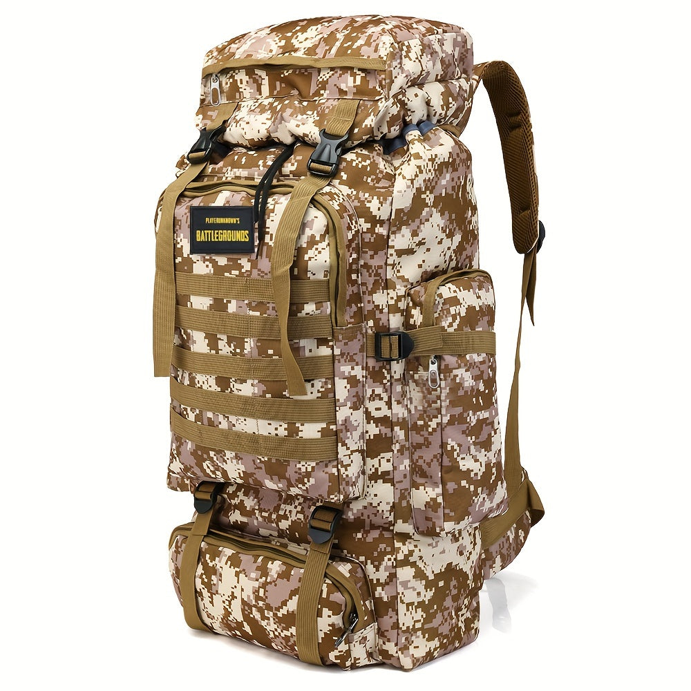 Waterproof Oxford Cloth Camo Travel Backpack 50L for Outdoor Adventures
