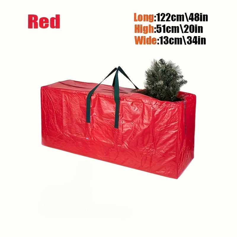 Bolsa de almacenamiento para corona de Navidad impermeable con asas, patrón de rayas de PVC duradero