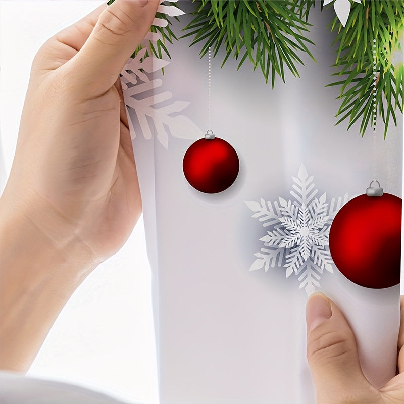 Rojdestvo yaprog'i bargli balon shaffof pardasi yotoqxona, mehmonxona, oshxona, ofis uchun