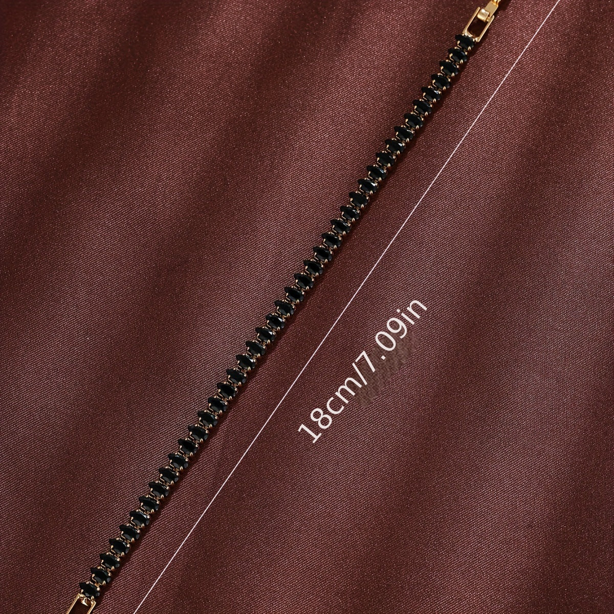 Black Zirconia Bracelet for Women Stylish Jewelry Trendy Accessory