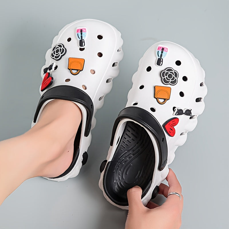 Women's White EVA Ventilation Clogs Slip-On Indoor Outdoor Comfort