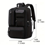 Unisex Travel Backpack with Laptop and Shoe Compartments Polyester Casual