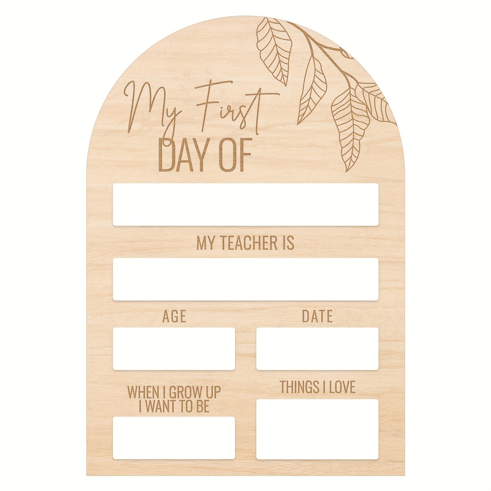Wooden Milestone Board for First Day of School Memories No Electricity Required School-Themed Display for Boys and Girls
