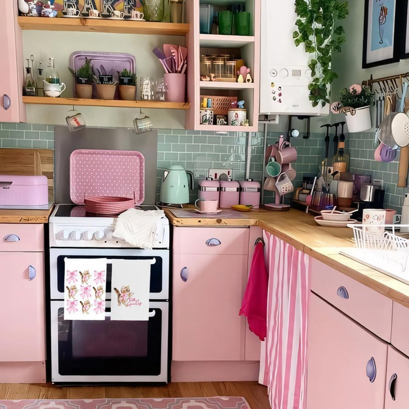 Набор розовых кухонных полотенец для рук, микрофибра, впитывающие, кухонные полотенца