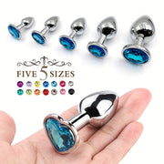 Adult Metal Anal Plug Set 5 Sizes G-Spot Massage Butt Plug Sexual Wellness