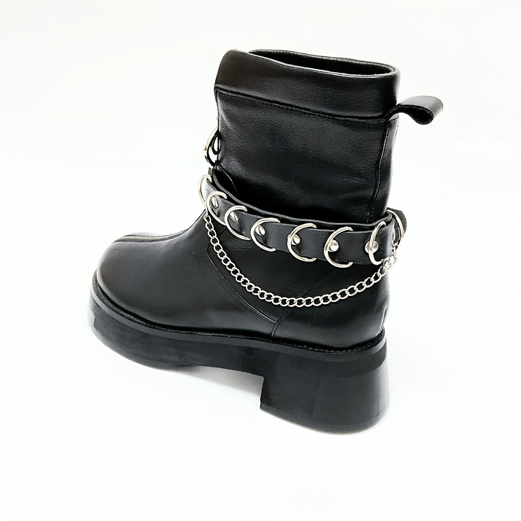 Women's Gothic Style PU Shoe Decorative Belt Removable Adjustable Charm