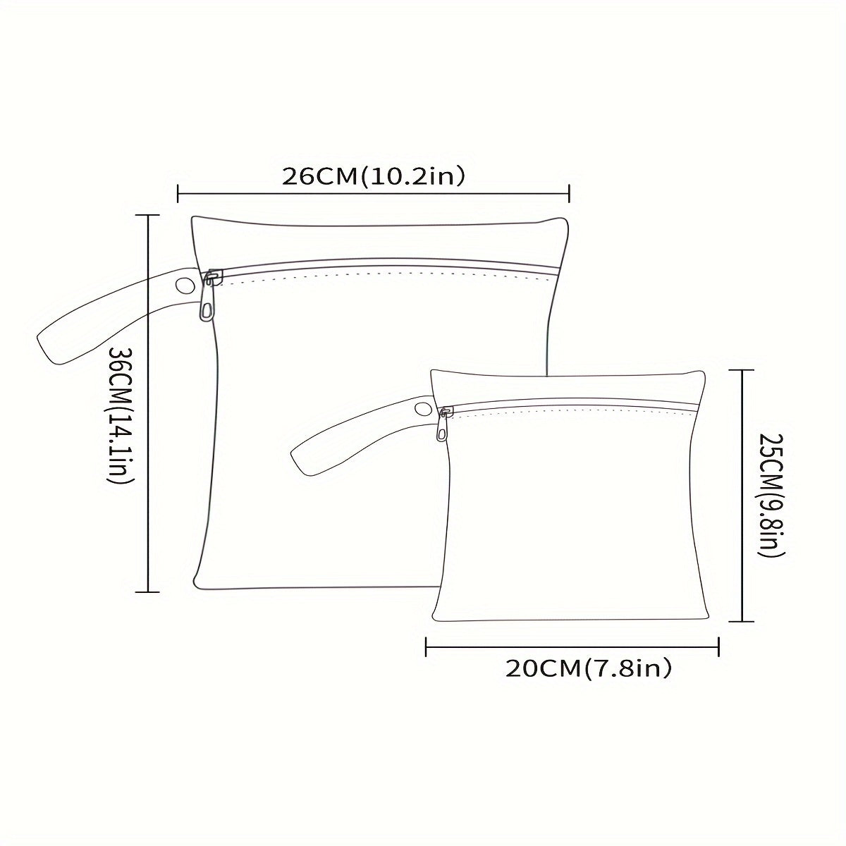 Waterproof Cloth Diaper Bag with Dual Pockets Reusable Stylish for Travel Beach Pool