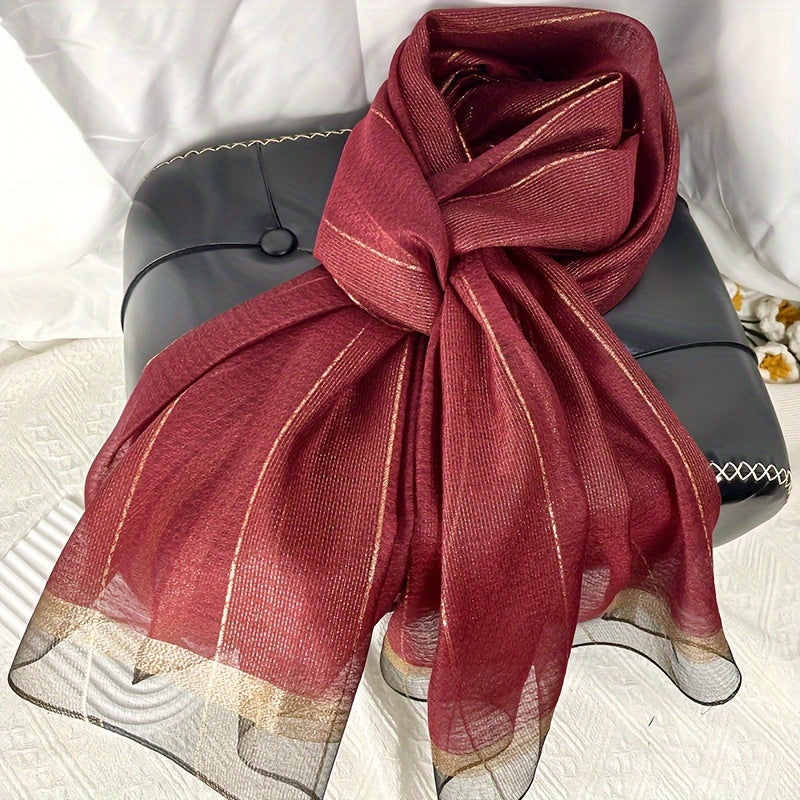 Women's Windproof Imitation Silk Shawl Eid Stylish Breathable Scarf