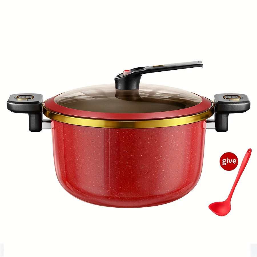 Enamel Cast Iron Soup Pot Large Capacity Slow Cooker Induction Compatible