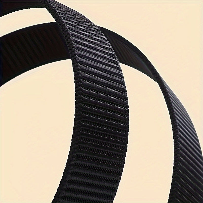 Men's Canvas Belt with Automatic Buckle for Jeans Outdoor Sports Black