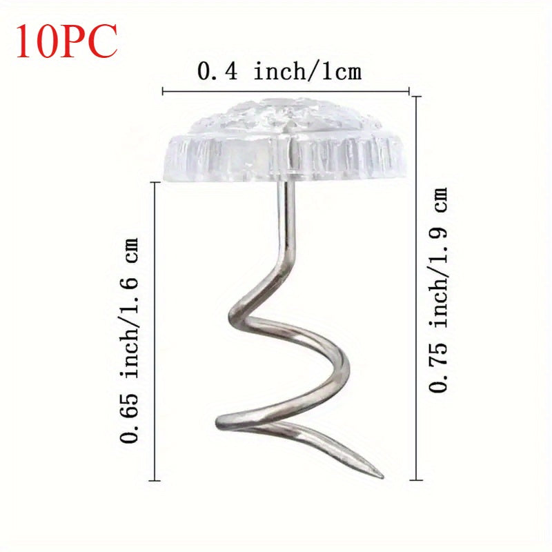 1 штука элегантной прозрачной спиральной зажимной скобы, обеспечивающей невидимый безопасный захват для чехлов на диван и кровать. Это нескользящее домашнее крепежное решение изготовлено из пластика без деревянных компонентов. Только ручная стирка.