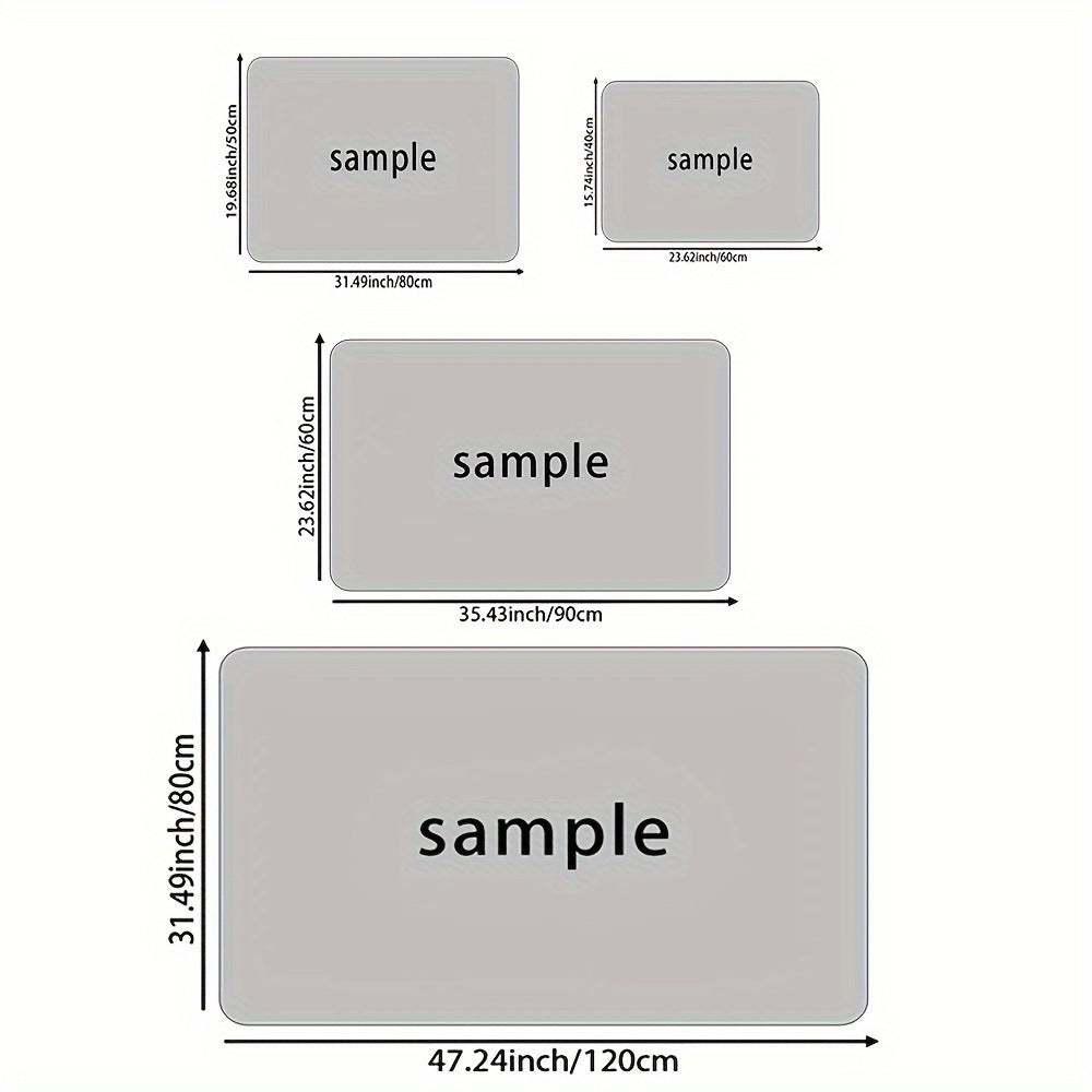 Multi-Purpose Anti-Slip Rug for Kitchen Bathroom Laundry Living Room and Bedroom Machine Washable Polyester Floor Mat