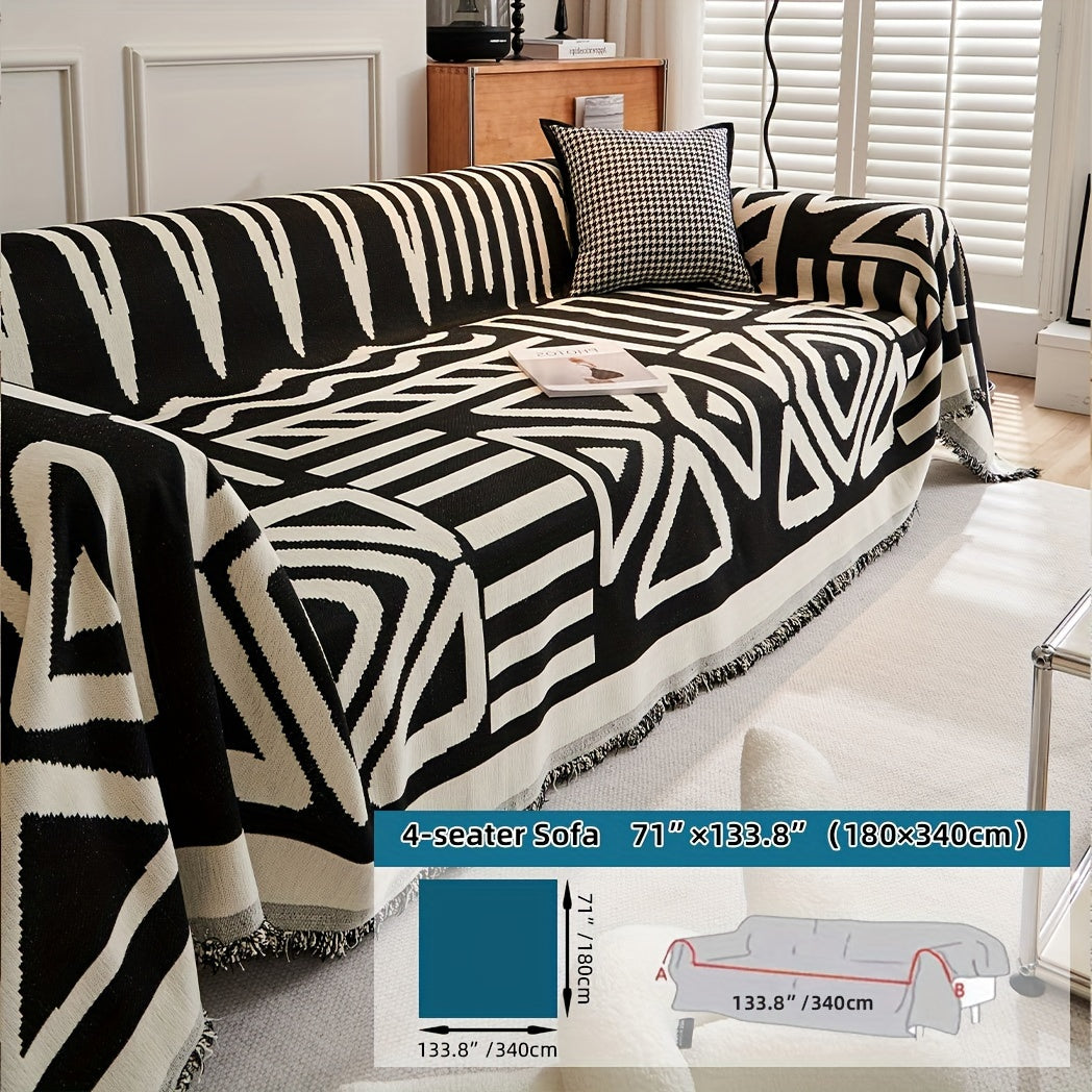 Boho Style Sofa Cover for Living Room Anti-Scratch Non-Slip Protector