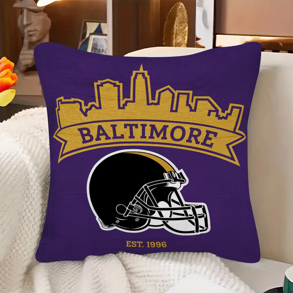 Football Themed Cushion Cover 45.72x45.72 cm Polyester Zipper Home Decor for Living Room