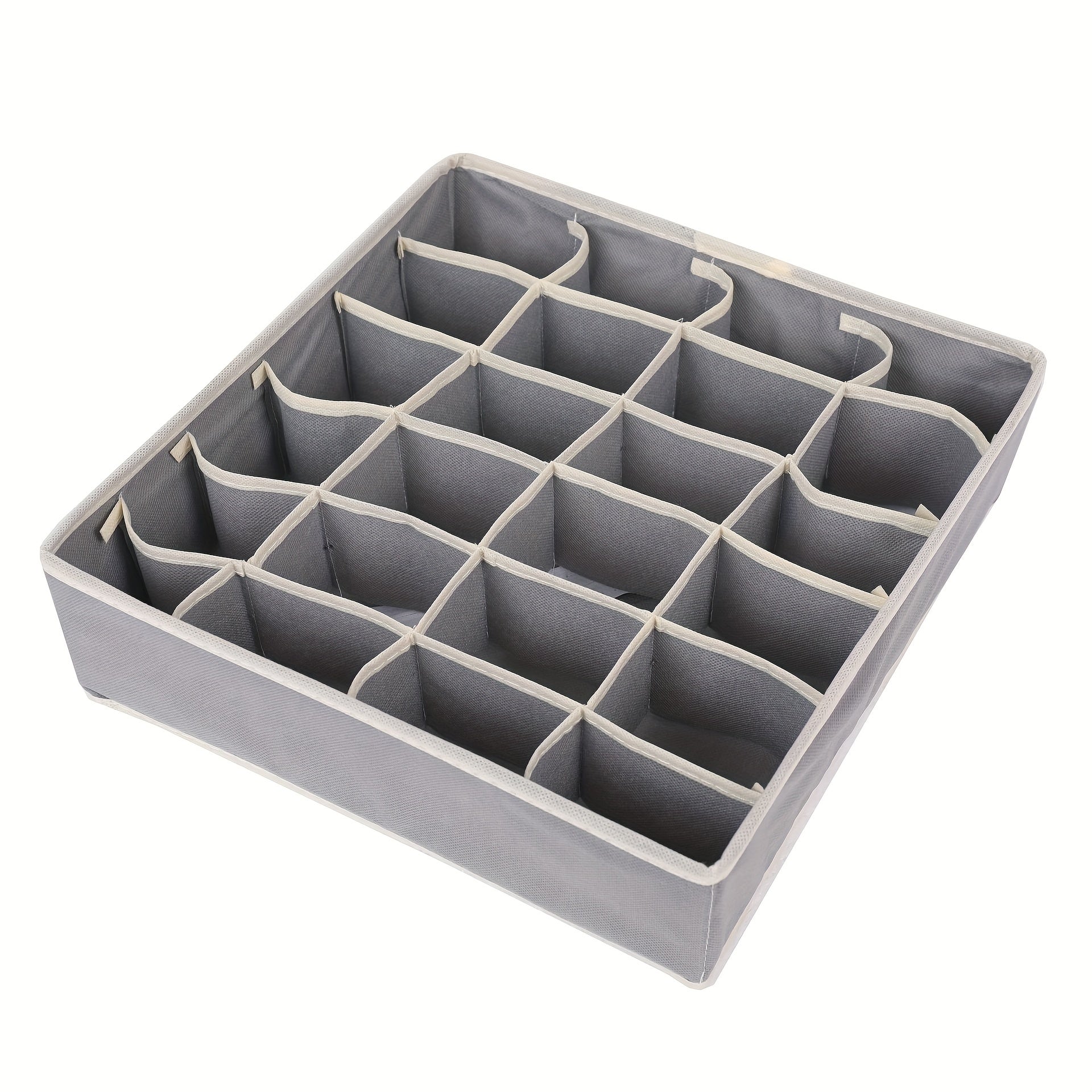 Caja organizadora de almacenamiento plegable con 24 compartimentos para calcetines, sujetadores, corbatas y más