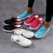Women's Thick-Soled Slip-On Shoes Breathable Knitted Sole Comfortable Walking