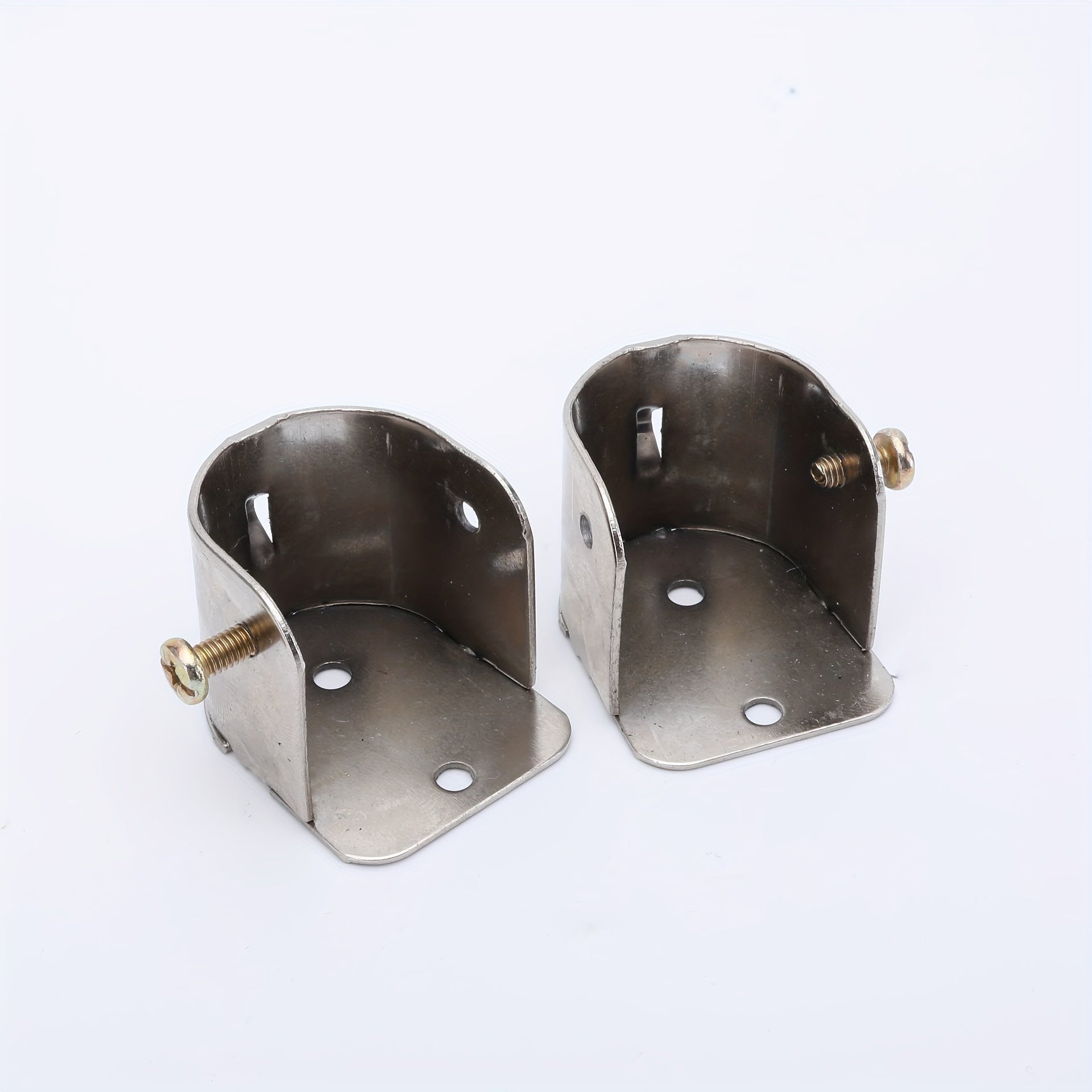 Set of 1 or 2 Curtain Rod Flange Fittings for Roman and Stainless Pipe Mounting