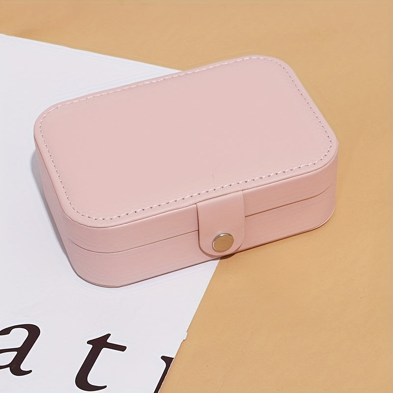 Leather Jewelry Box with Lock, Fabric-Lined Organizer for Accessories