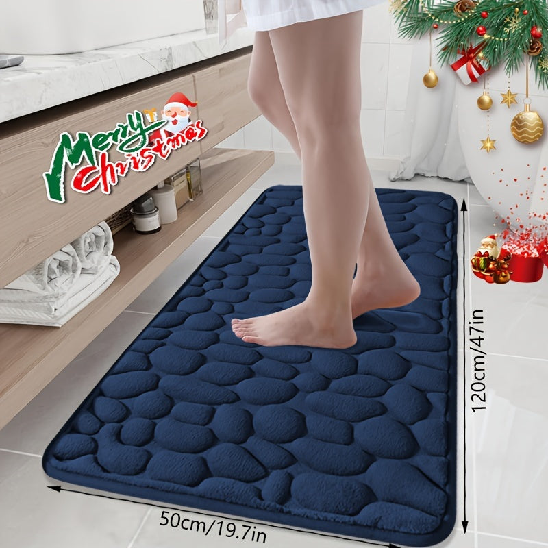 "Xotira Ko'pikli Hammom Gilami To'plami, Yuqori Singdiruvchan, 25D Ko'pik Qattiqligi, Yumshoq Sirpanmaydigan Hammom Gilami Ichki Foyda Uchun, Mashinada Yuvish Mumkin, Kirish Joyi, Xona va Bayram Rojdestvo Bezaklari Uchun Mukammal - Polyesterdan Yasalgan"