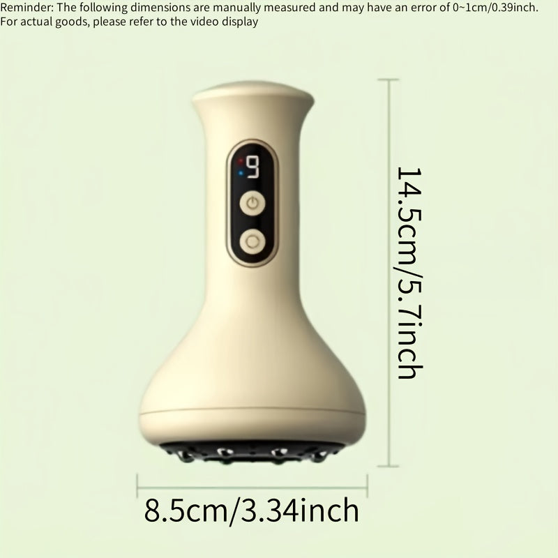 1200mAh litiy batareyali vakuum massajchi - USB orqali zaryadlanadigan, bo'yin, yelka va orqa massaji uchun ideal, go'zallik qirqish asbobi, ergonomik dizayn|Mustahkam batareya, massaj quroli