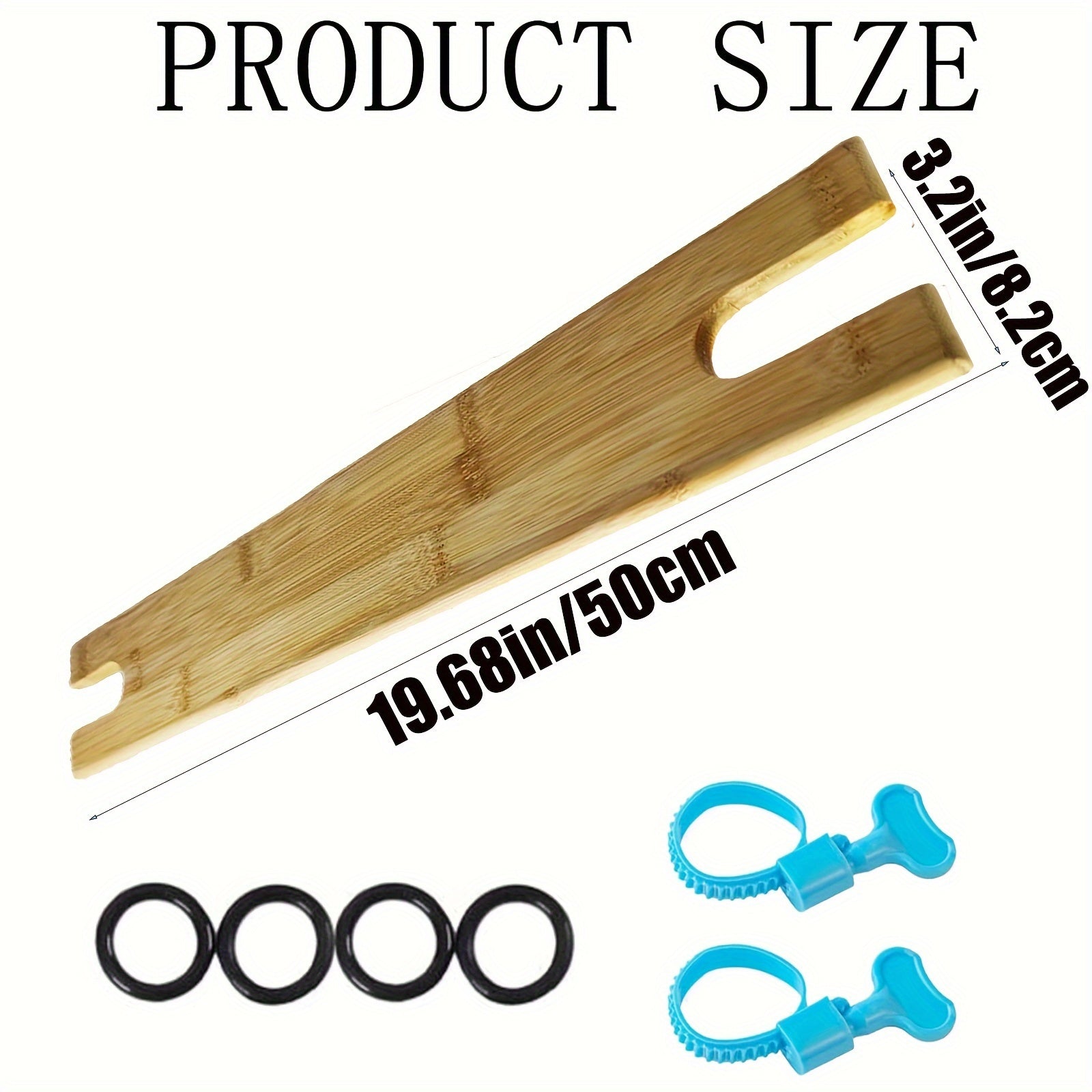 Bamboo High Chair Footrest Adjustable Non-Slip Yellow Natural Wood Accessory