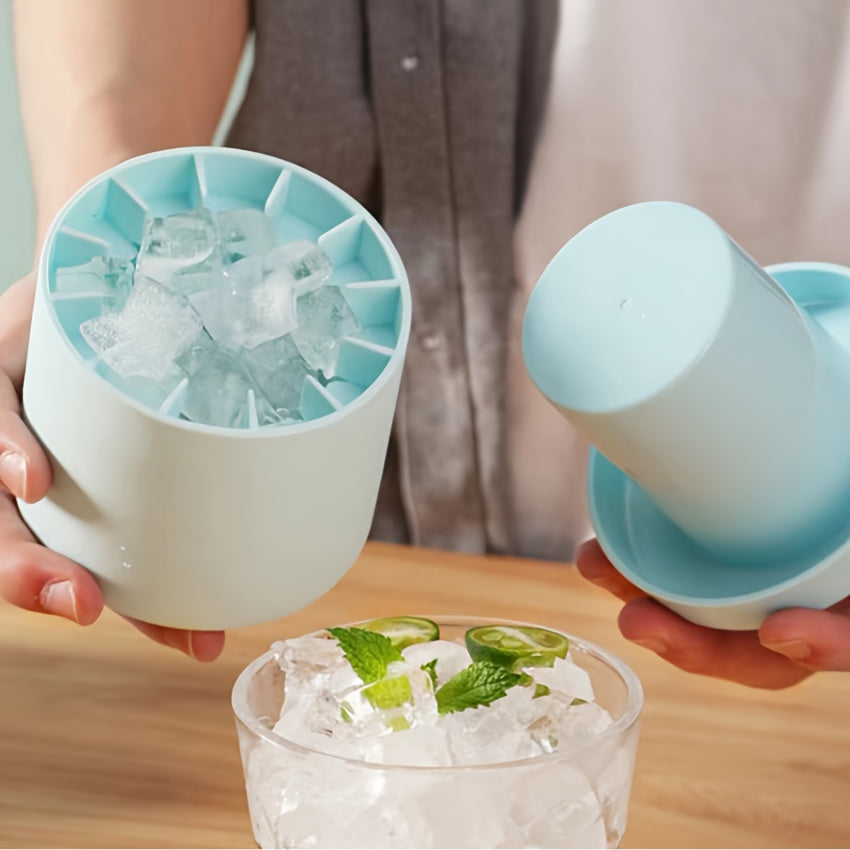 Bandeja de silicona para hielo sin BPA, flexible, molde para congelar, con 8 secciones, máquina de hacer hielo
