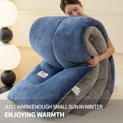 Plush Sherpa Fleece Comforter Reversible Plaid Cozy All-Season Bed Cover