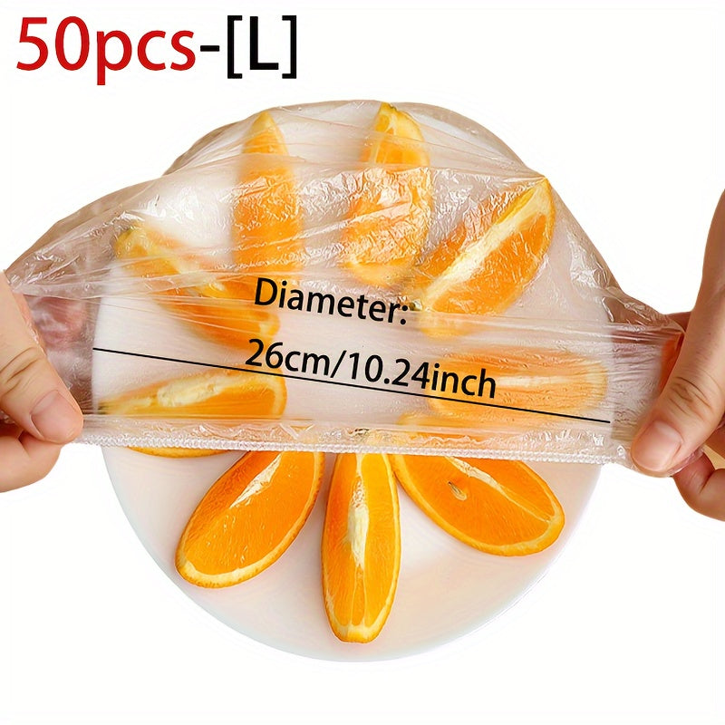 Set of 50 Clear Plastic Food Covers for Trays 25x35cm and 30x40cm