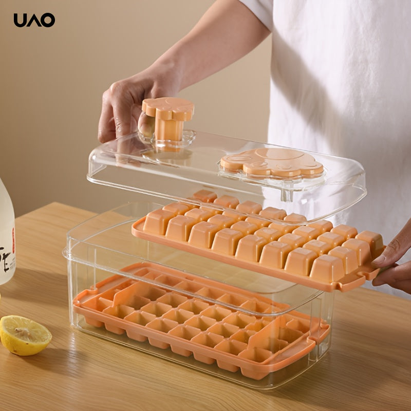 Moldes de silicona de grado alimentario para cubitos de hielo con tapa y diseño de huellas