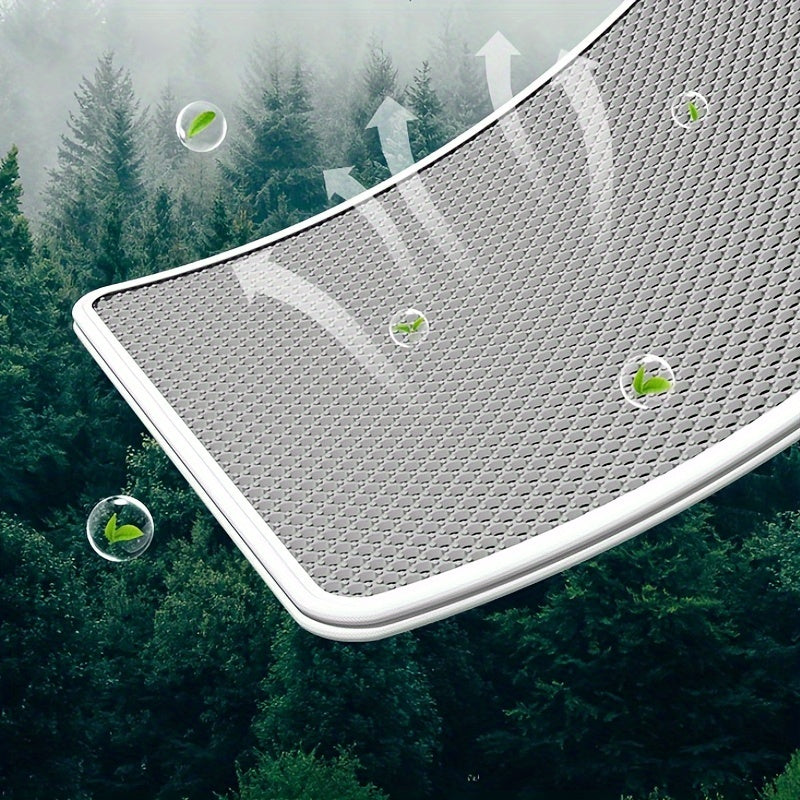 Large Dual-Layer EVA Cat Litter Mat with Wooden Box Leak-Proof Anti-Splash Indoor