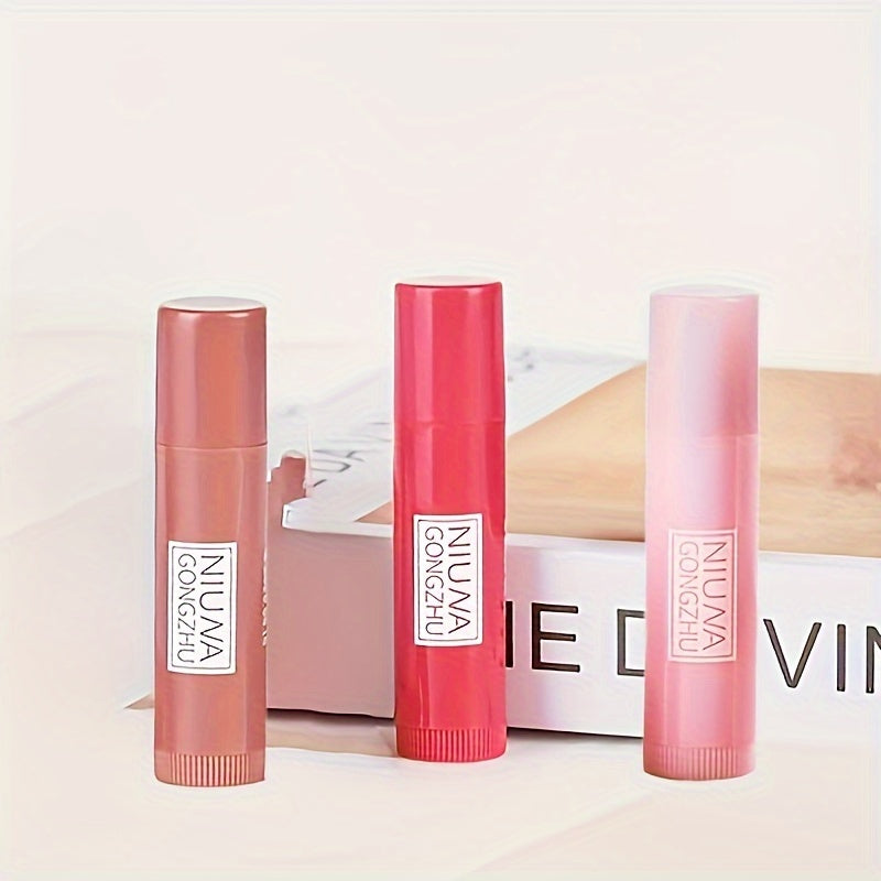 Women's Three-Color Lip Balm Long-Lasting Moisturizing