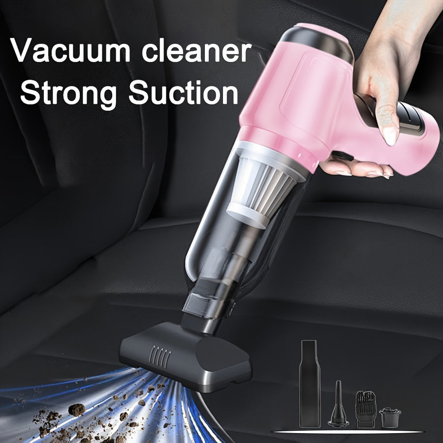 Pink 3-in-1 Car Vacuum Wireless Handheld Wet Dry Compact