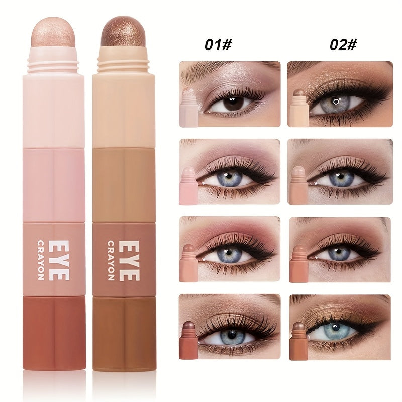 Crema de ojos para mujeres y lápiz de sombra de ojos multicolor tamaño mini de viaje