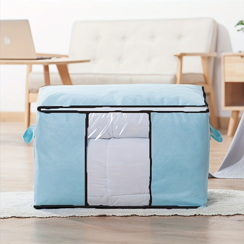Foldable Cotton Storage Bag Moisture-Proof Closet Organizer for Comforters and Bedding