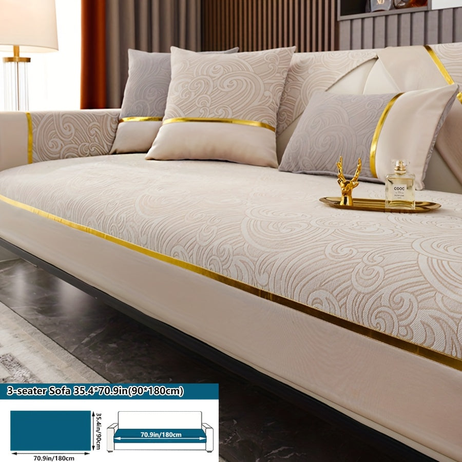 Chenille Cloud Pattern Sofa Cover Full Cover for Four Seasons