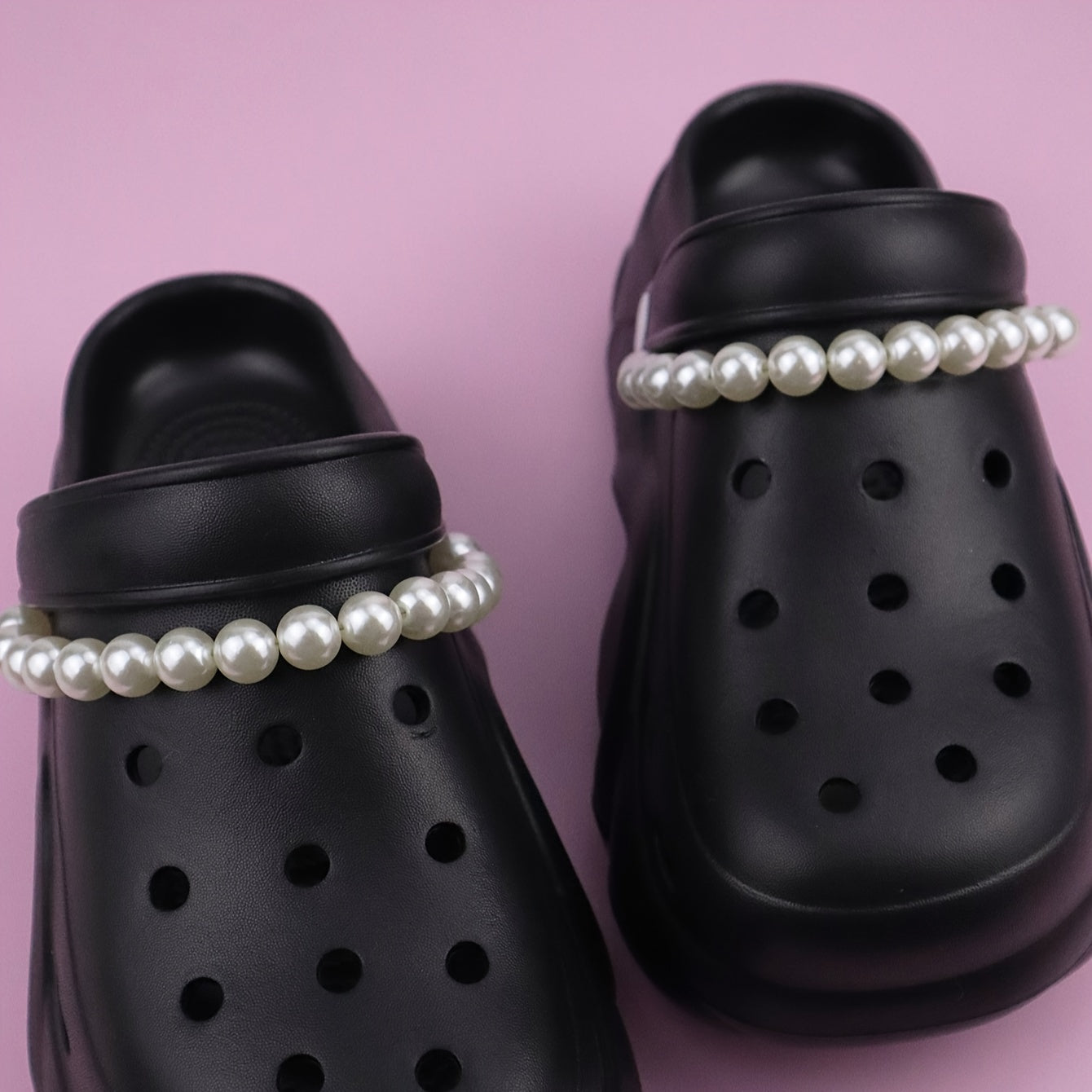 Unisex PVC Detachable Shoe Chains Clogs Accessories for Vacation Style