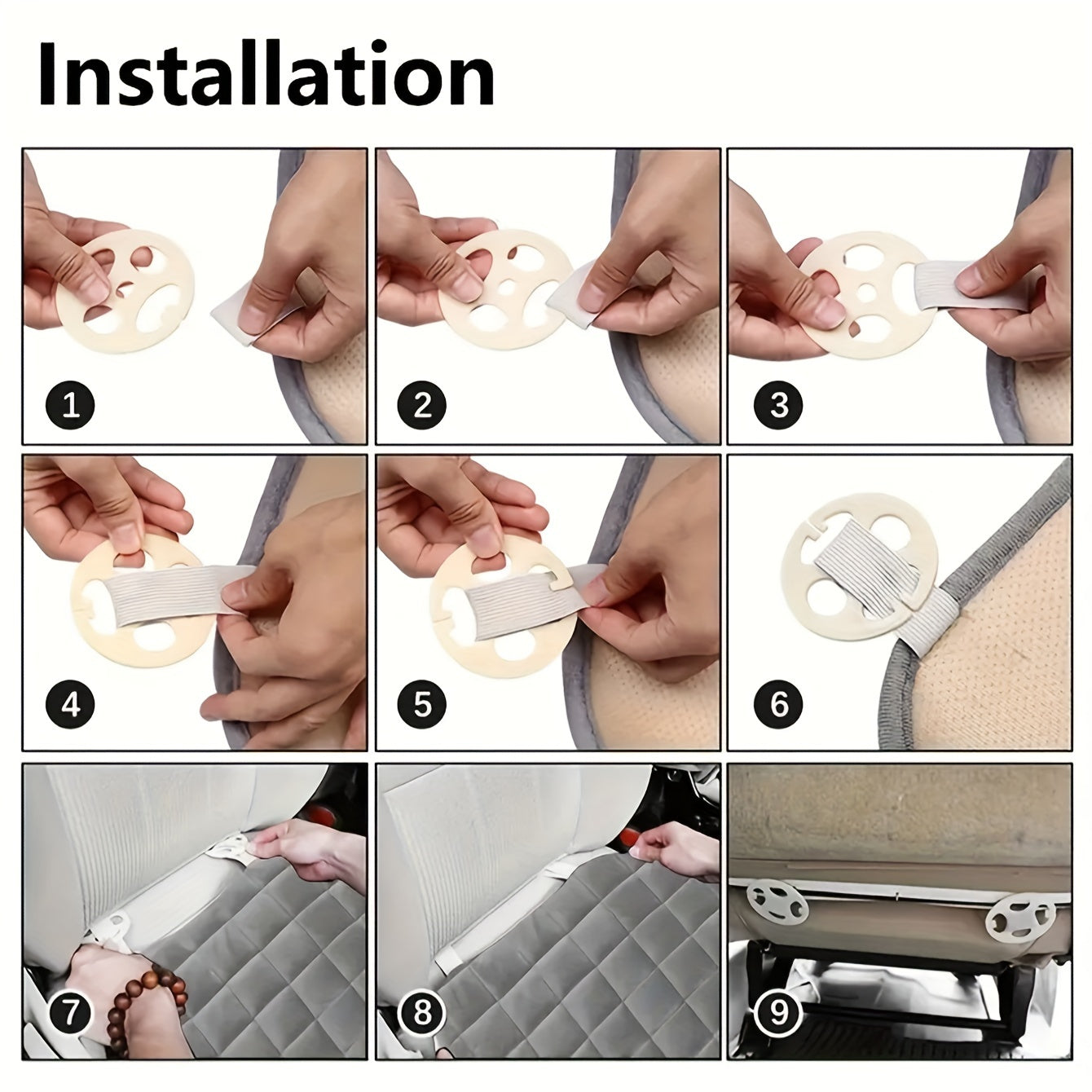 Almohadilla de asiento para coche de felpa, sin respaldo, antideslizante, para otoño e invierno, asiento cálido