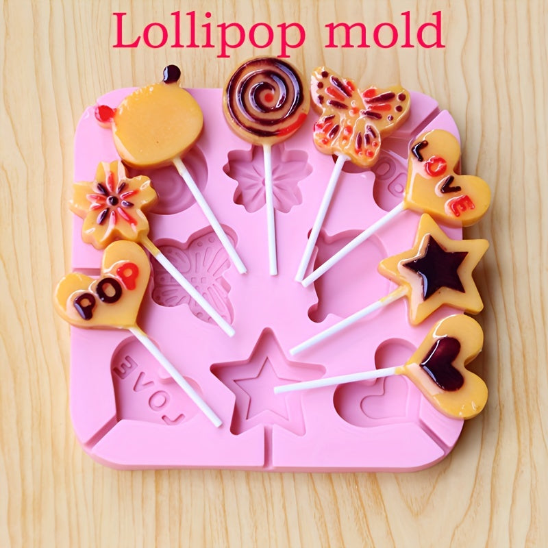 3D Silicone Lollipop Mold for Cake Pops Reusable Candy and Snack Baking Tool