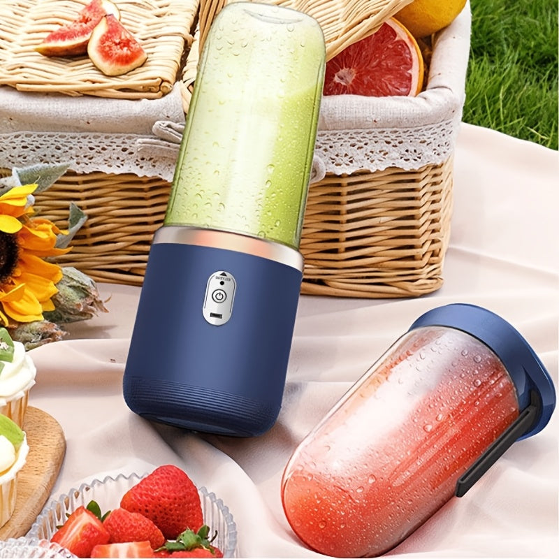 Portable 2-in-1 Blender Mini Juicer USB Rechargeable for Travel and Home