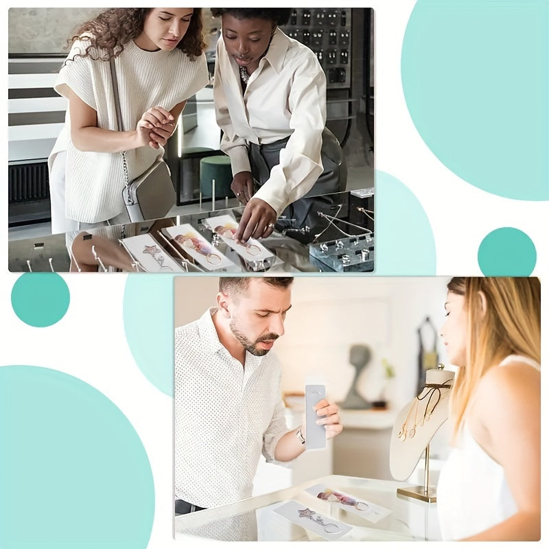 Набор из 100 белых держателей для дисплейных карточек для изготовления украшений и проектов своими руками