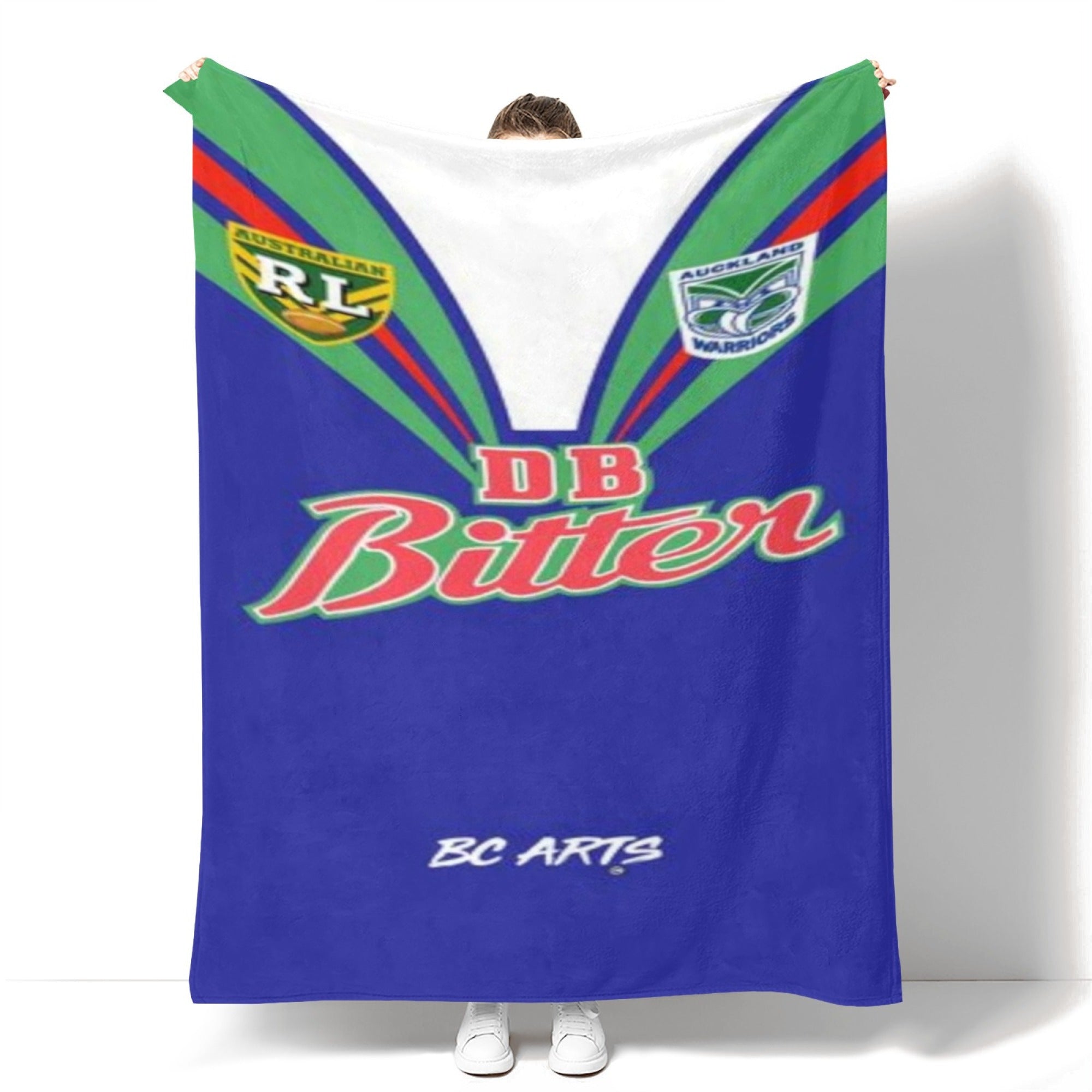 Fleece Blanket with Melbourne Storm and New Zealand Warriors Design 250-300gsm