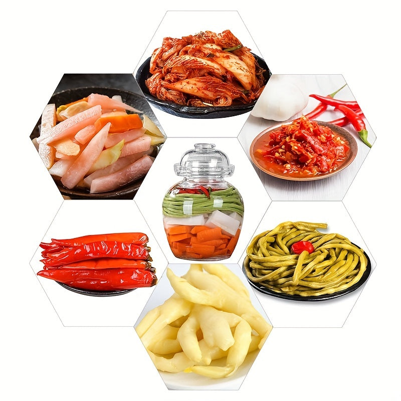 Glass Food Storage Jar for Fermenting Canning and Storing Food 1 Quart