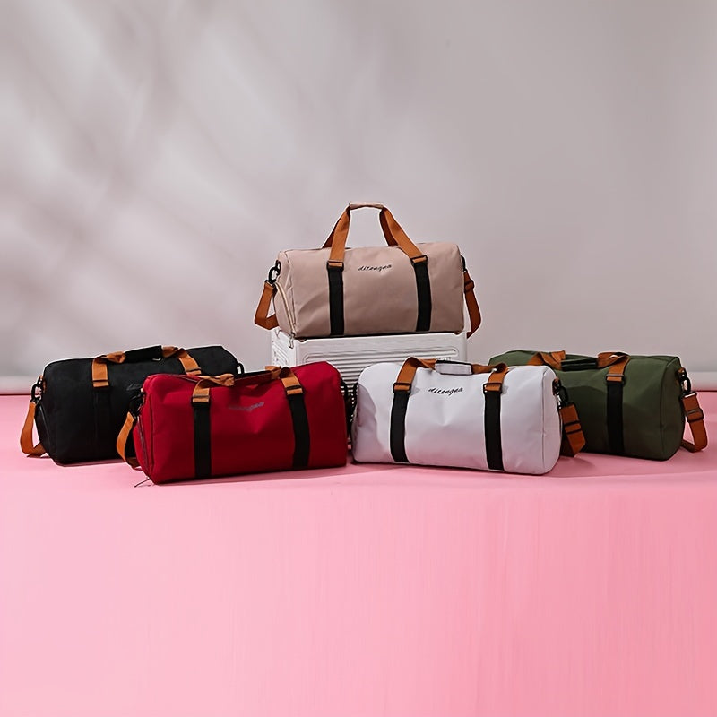 2024 Sports Duffel Bag with Wet Dry Separation Polyester Gym Travel Yoga Fitness Multi-Color