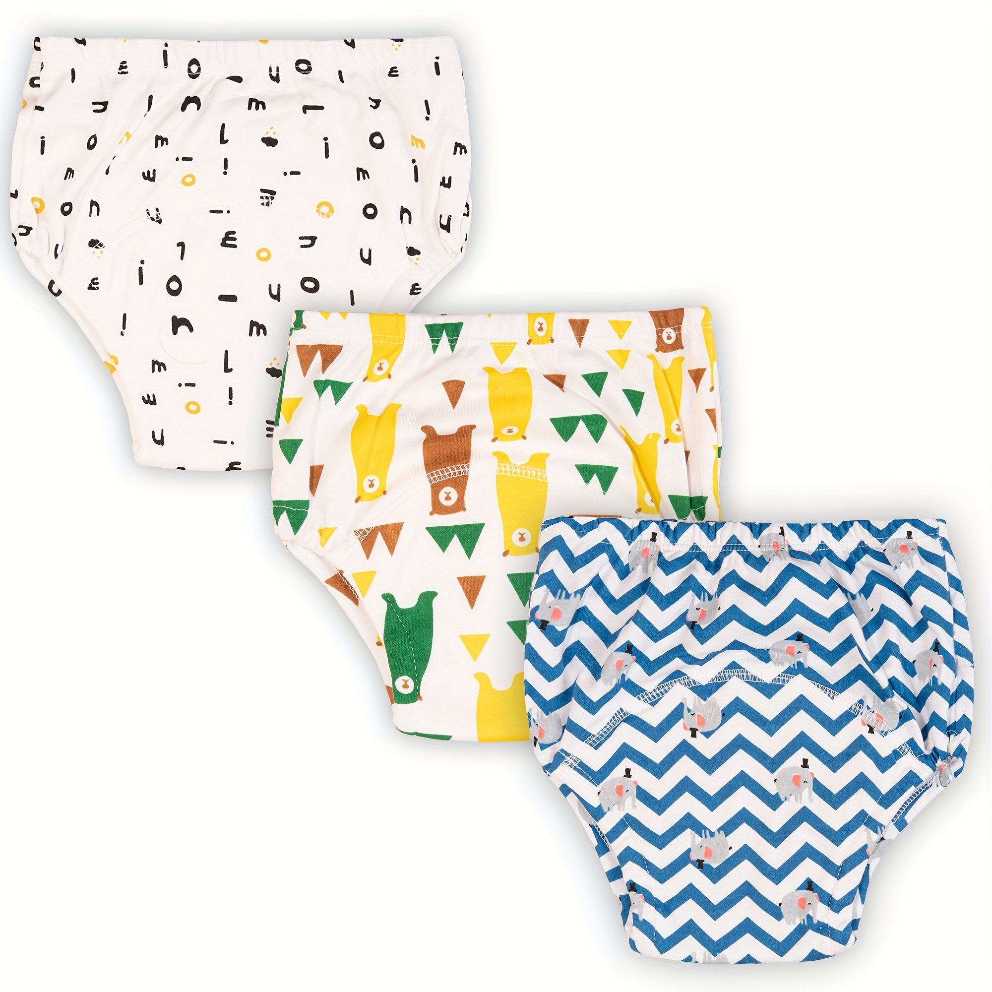 2 ta yumshoq potty o'rgatish shimlari to'plami - Qiziqarli multfilm bosma dizayni bilan, turli ranglarda qayta ishlatiladigan pampers shortlari - Halloween va Rojdestvo uchun ideal sovg'a