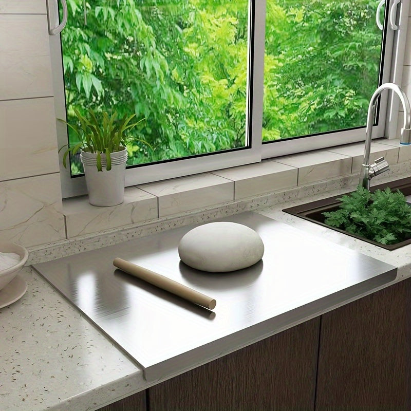 Extra Large Stainless Steel Double-Sided Kitchen Cutting Board for Fruit and Dough