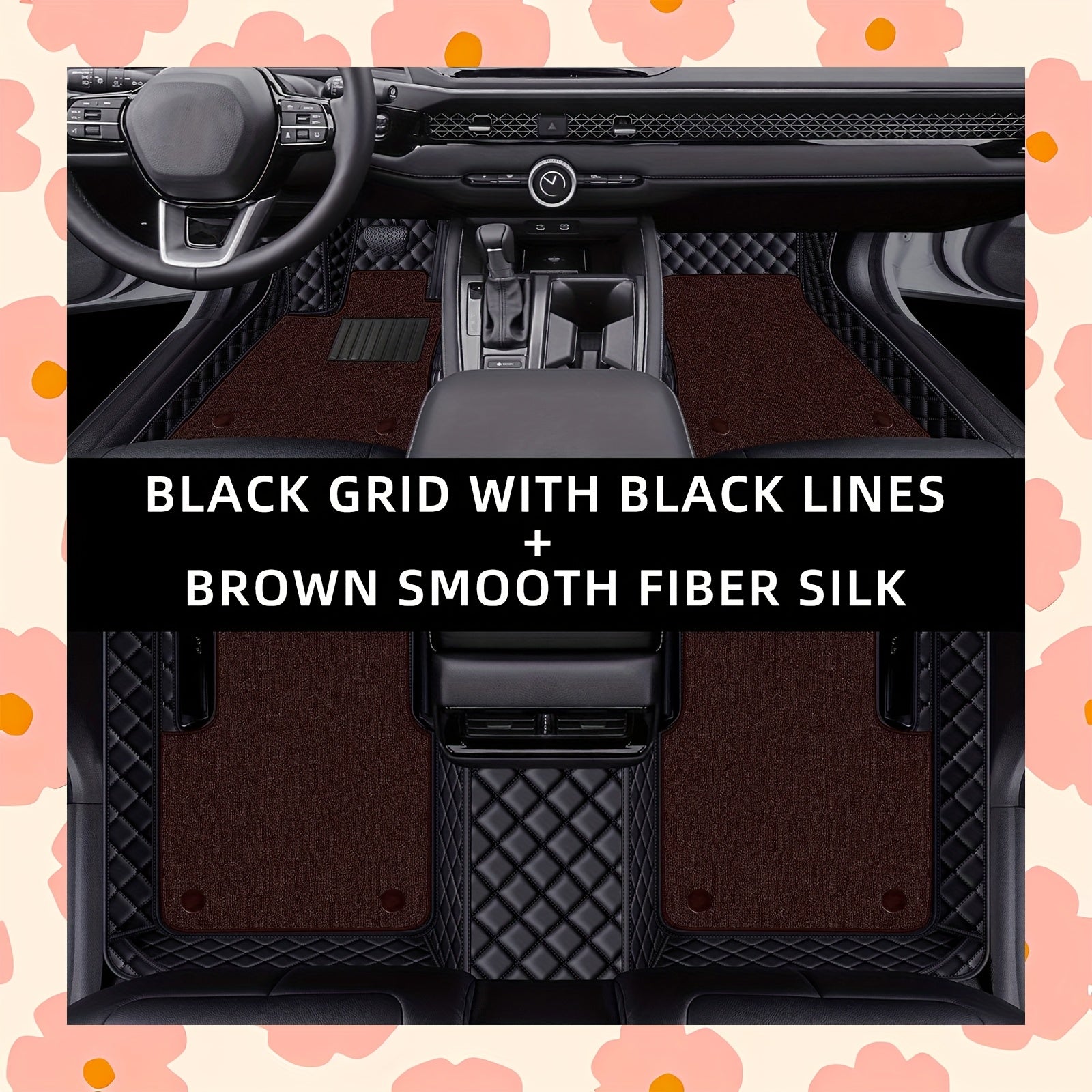 Автомобильные коврики на пол из двойного слоя из искусственной кожи с полной защитой для седана