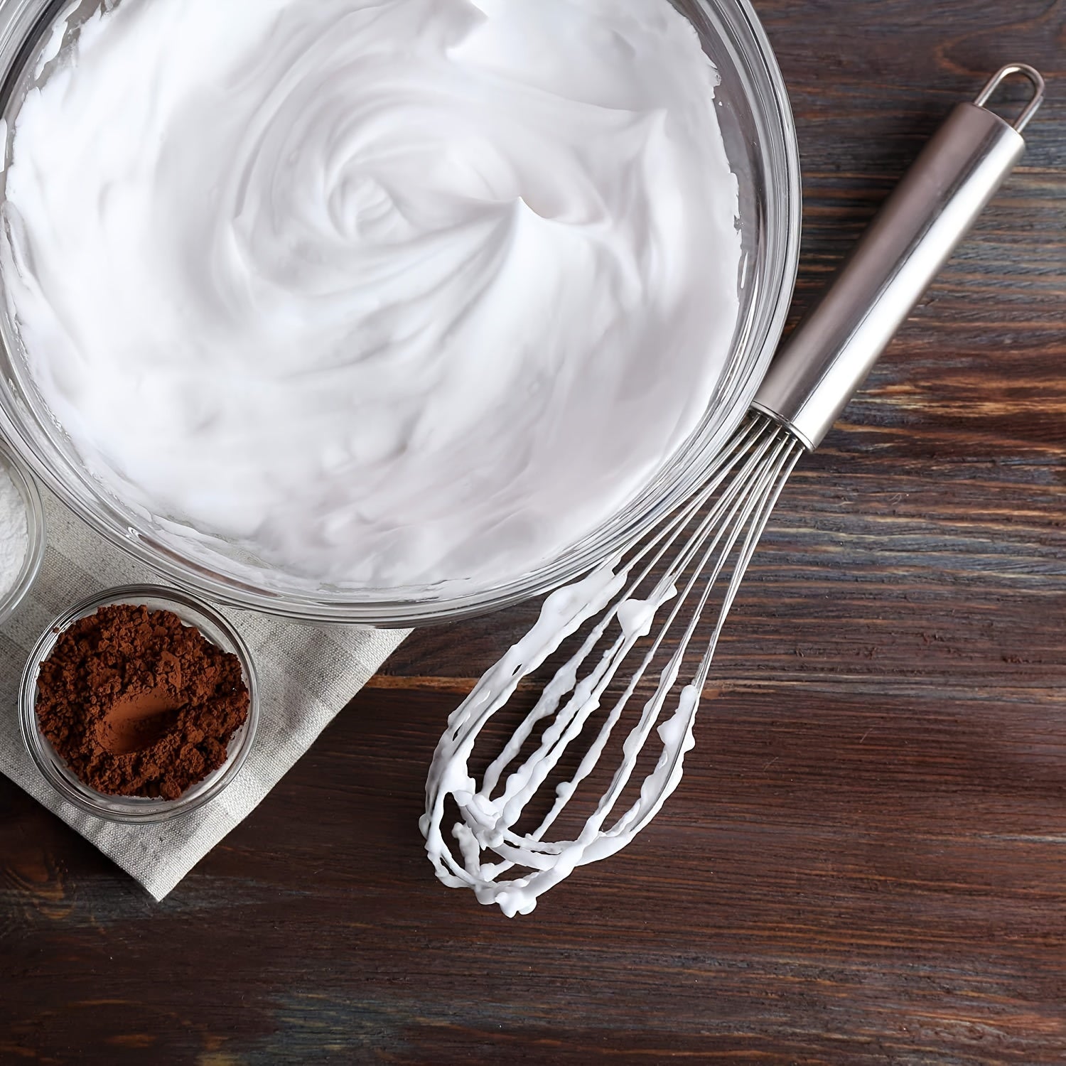 Stainless Steel Kitchen Whisks 3-Piece Set for Baking and Cooking